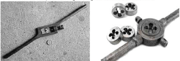 হ্যান্ড ডাই যারা ধাতব পদার্থের বাইরের প্যাঁচ কাটা