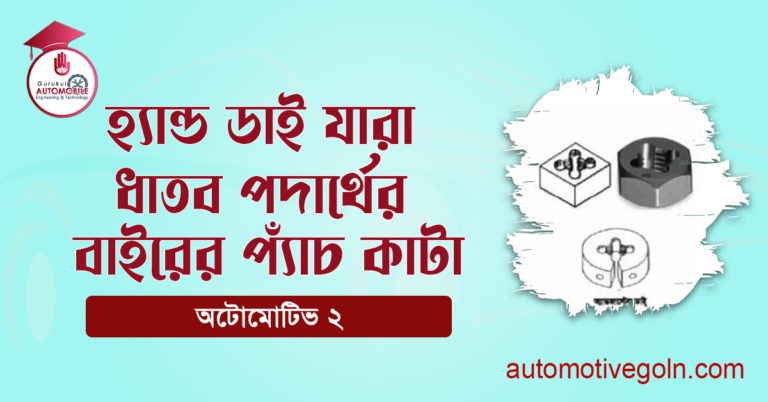 হ্যান্ড ডাই যারা ধাতব পদার্থের বাইরের প্যাঁচ কাটা