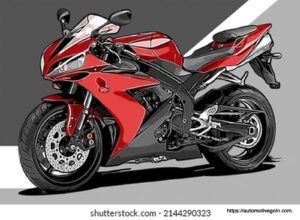 Red Sport Motorbike Vector Template 260nw মোটর বাইক এর এনাটমি